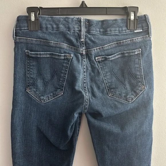 Mother denim Looker Ankle Fray cropped mid rise raw hem jeans color Girl Crush - Picture 5 of 9